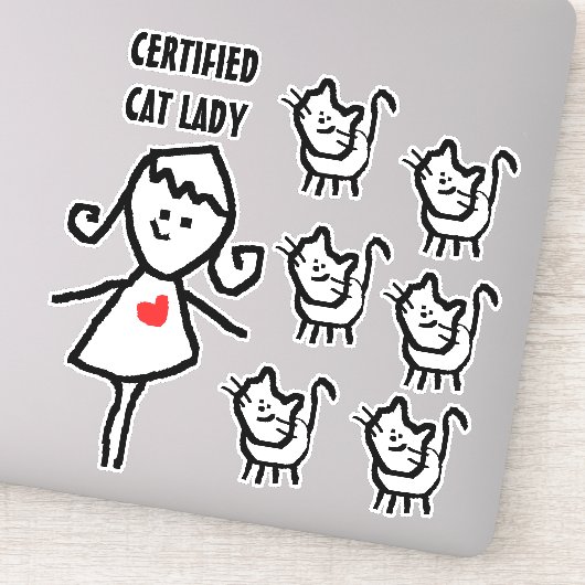 Certified Cat Lady Aufkleber (Detail)
