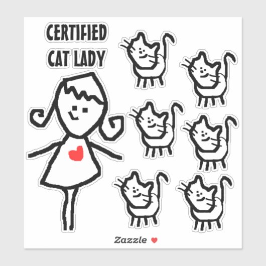 Certified Cat Lady Aufkleber (Blatt)