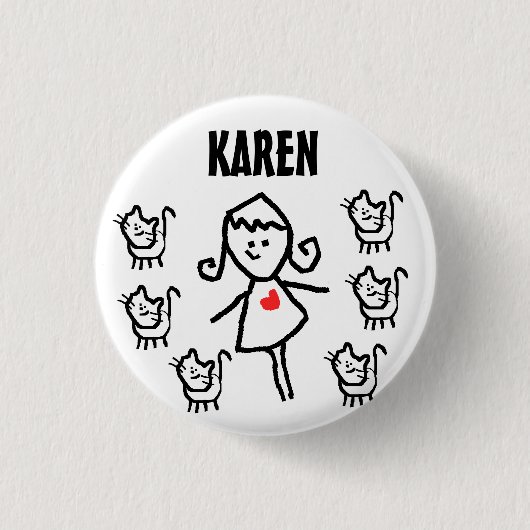 Certified Cat Lady Button (Vorderseite)