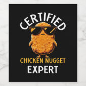  Certified Chicken Nugget Expert Weinetikett (Einzelnes Label)