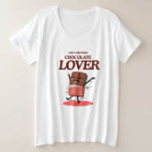 Certified Chocolate Lover | Funny Chocolate Design Große Größe T-Shirt (Design vorne)