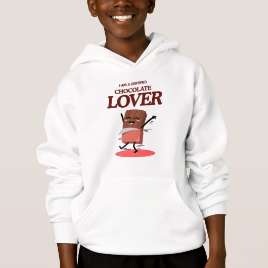 Certified Chocolate Lover | Funny Chocolate Design Hoodie (Vorderseite)