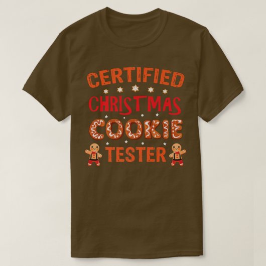 Certified Christmas Cookie Tester Christmas Baking T-Shirt (Design vorne)