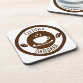 Certified CoffeeHolic Briefmarke Classic Getränkeuntersetzer (Linke Seite)