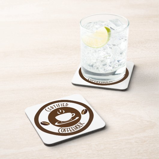 Certified CoffeeHolic Briefmarke Classic Getränkeuntersetzer (Rechte Seite)