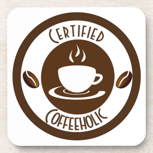 Certified CoffeeHolic Briefmarke Classic Getränkeuntersetzer (Vorderseite)
