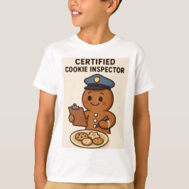 Certified Cookie Inspector Gingerbread Man T-Shirt