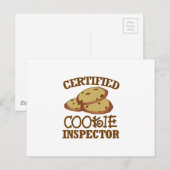 Certified Cookie Inspector Postkarte (Vorne/Hinten)
