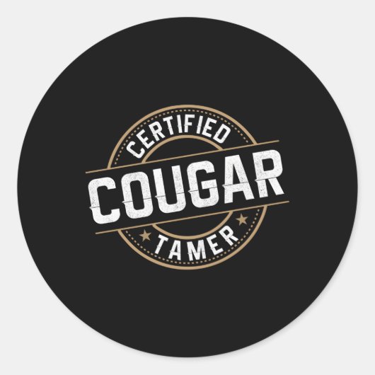 Certified Cougar Tamer Cougar Runder Aufkleber (Vorderseite)