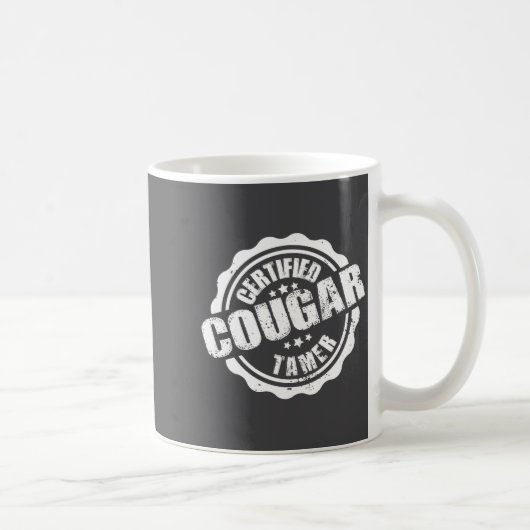 Certified Cougar Tamer Funny Mens Cougar Tamer Kaffeetasse (Rechts)
