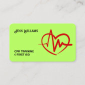 Certified CPR Instructor Custom QR Visitenkarte (Vorderseite)