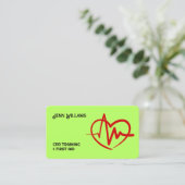 Certified CPR Instructor Custom QR Visitenkarte (Stehend Vorderseite)