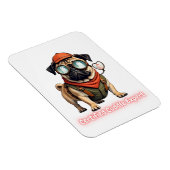 Certified Cuddle Expert Fridge Magnet – Cute Pug (Rechte Seite)