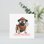 Certified Cuddle Expert Invitation Postcard Einladung (Stehend Vorderseite)