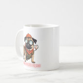 Certified Cuddle Expert Mug – Funny Pug Lover Kaffeetasse (Vorderseite Links)