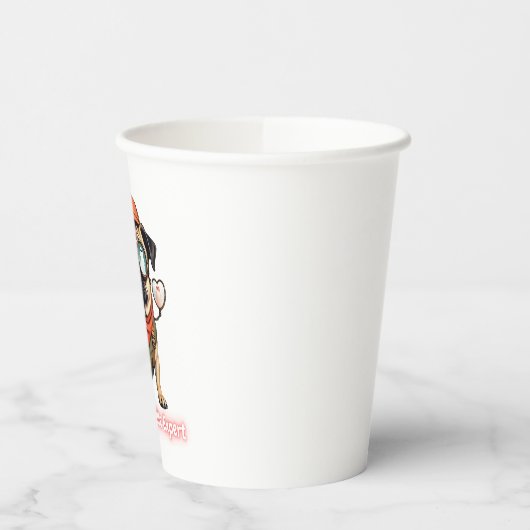 Certified Cuddle Expert Paper Cup – Cute Pug Party Pappbecher (Links)