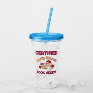 Certified Dustin Stevens Book Addict Acryltrinkbecher