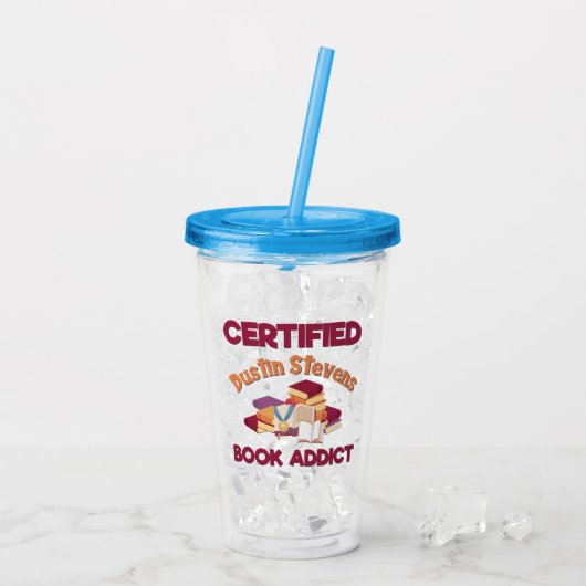 Certified Dustin Stevens Book Addict Acryltrinkbecher (Rückseite Ice)