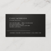 Certified Electrician Metallic Silver Black Visitenkarte (Rückseite)