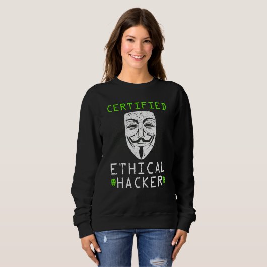 Certified Ethical Hacker Cybersecurity Computer Ex Sweatshirt (Vorne ganz)