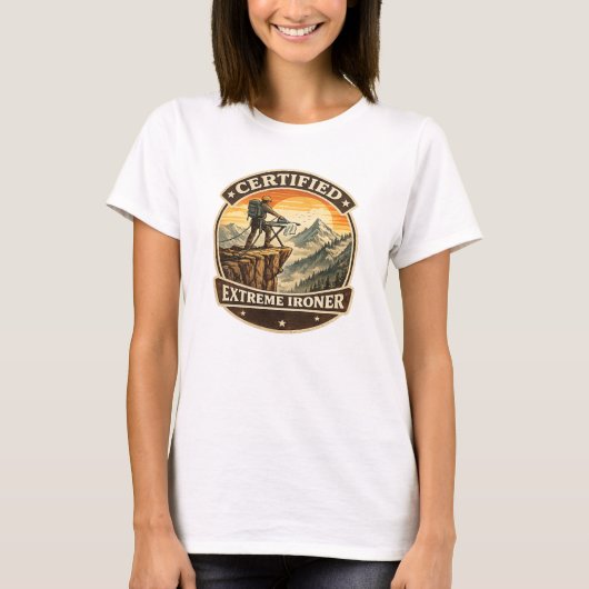 Certified Extreme Ironer Vintage Mountain TShirt (Vorderseite)