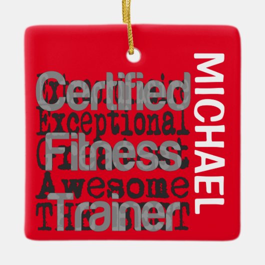 Certified Fitness Trainer Extraordinaire CUSTOM Keramikornament (Vorderseite)