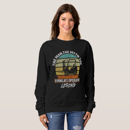 Certified Forklift Grandpa Sweatshirt (Vorne ganz)