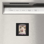 Certified Freak Cat Meme Funny Pet Spaß Magnet (In Situ (Geschirrspüler))