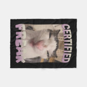 Certified Freak Cat Meme Meme Offensive Memes Funn Fleecedecke (Vorderseite (Horizontal))
