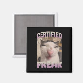 Certified Freak Cat Meme Meme Offensive Memes Funn Magnet (Vorderseite/Rückseite)