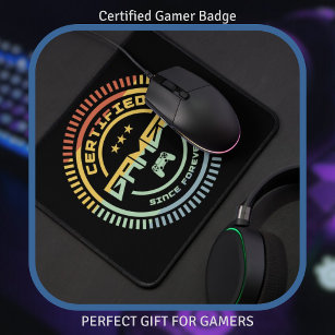 Certified Gamer Cool Retro Perfektes Geschenk für  Mousepad