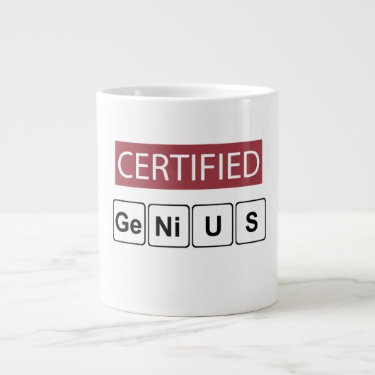 Certified Genius Jumbo-Tasse (Vorderseite)