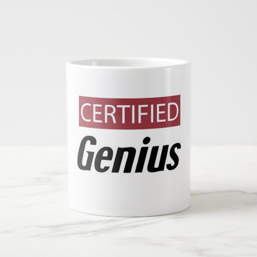 Certified Genius Jumbo-Tasse (Vorderseite)