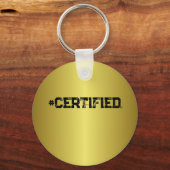 #CERTIFIED GOLD SCHLÜSSELANHÄNGER (RUBBER) (Rückseite)