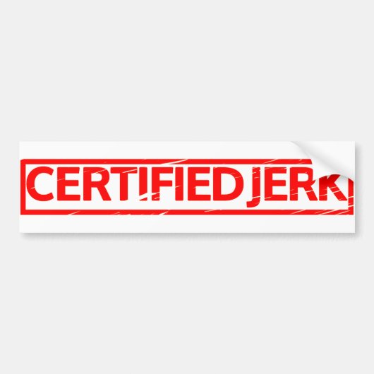Certified Jerk Briefmarke Autoaufkleber (Vorne)