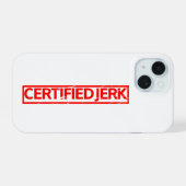Certified Jerk Briefmarke iPhone 15 Hülle (Rückseite (Horizontal))