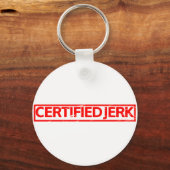 Certified Jerk Briefmarke Schlüsselanhänger (Rückseite)