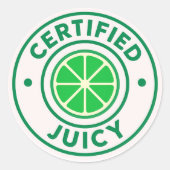 Certified Juicy™ – Lime Circle Sticker (Vorderseite)