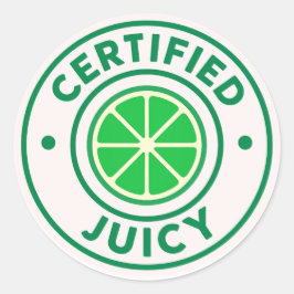 Certified Juicy™ – Lime Circle Sticker