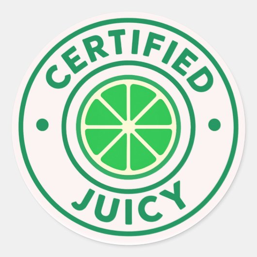 Certified Juicy™ – Lime Circle Sticker (Vorderseite)