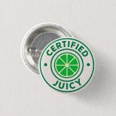 Certified Juicy™ – Limette-Abzeichen Button (Vorne & Hinten)