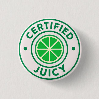 Certified Juicy™ – Limette-Abzeichen Button