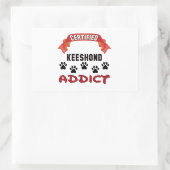 Certified Keeshond Addict Rechteckiger Aufkleber (Tasche)