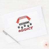 Certified Keeshond Addict Rechteckiger Aufkleber (Umschlag)
