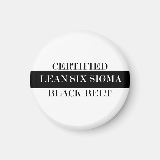 Certified Lean Black Belt Magnet (Vorne)