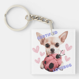 Certified Lovebug - Chihuahua Button Schlüsselanhänger