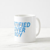 "Certified Lover Boy" Dual Text Kaffeetasse (VorderseiteRechts)