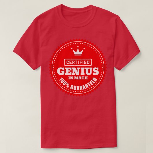 Certified Math Genius TShirt (Design vorne)