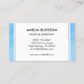 Certified Medical Assistant CMA Blue Unique Modern Visitenkarte (Rückseite)