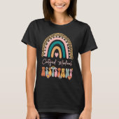 Certified Medical Assistant CMA Groovy Retro Rainb T-Shirt (Vorderseite)